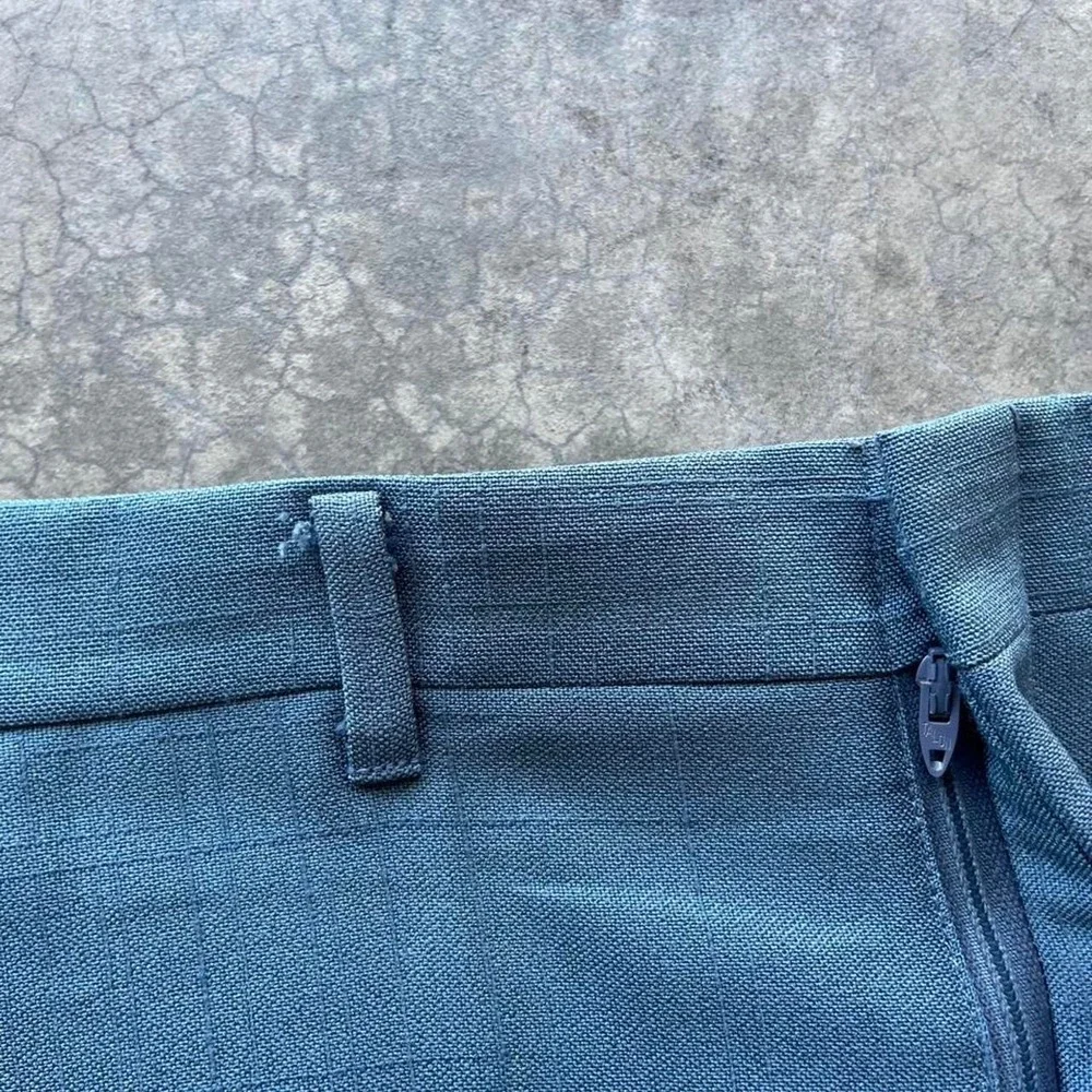 Vintage 70s/80s blue trouser dress pants 32